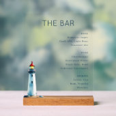 Calm Gray Minimalist Lighthouse Menu (Neutre)