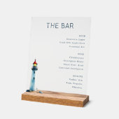Calm Gray Minimalist Lighthouse Menu (Angle)