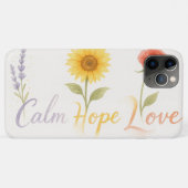 Calm Hope Love Floral coque iphone avec Sunflower  (Dos (Horizontal))