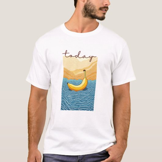 Calm Horizon Valley Line Art T-shirt (Voorkant)