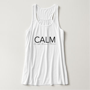 Calm is een superkracht   Yoga Typografie Tanktop
