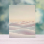 Calm light background with sand dunes acryl bord (Neutraal)