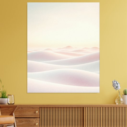 Calm light background with sand dunes canvas afdruk (Insitu (Woonkamer))