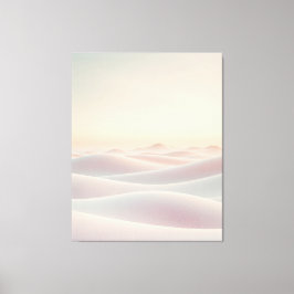 Calm light background with sand dunes canvas afdruk