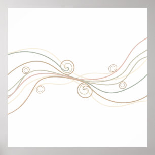 Calm Line Harmony – Minimalistische Abstracte Post Poster
