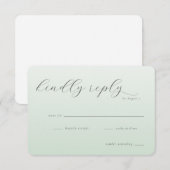 Calm Mint Minimalist Invitation (Devant / Derrière)
