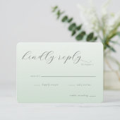Calm Mint Minimalist Invitation (Debout devant)