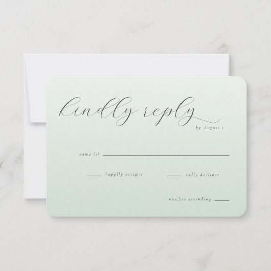 Calm Mint Minimalist Invitation (Devant)