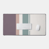 Calm Neutral Stripes – Minimal Workspace Mat (Clavier et souris)
