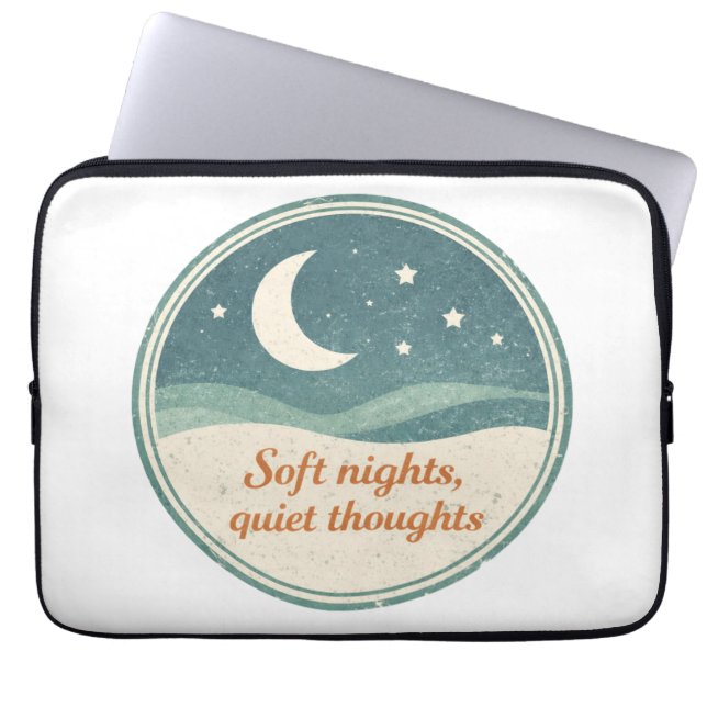 Calm Night Moon Design Laptop Sleeve (Voorkant)
