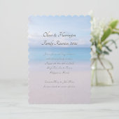 Calm Ocean Beach Family Reunion Invitation (Debout devant)