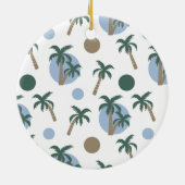Calm Palm Trees Custom Holiday Ceramic Ornament (Achterkant)