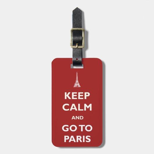 Calm Paris Red Bagagelabel (Voorkant verticaal)