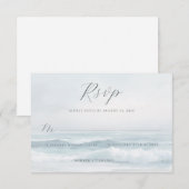 Calm Pastel Beach Waves RSVP Kaartje (Voorkant / Achterkant)