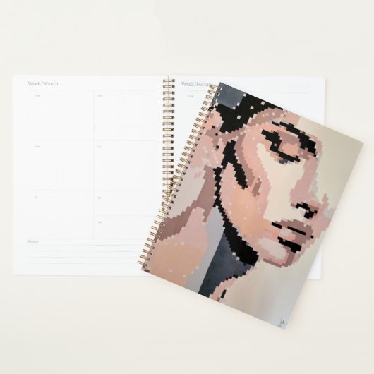Calm pastel face planner (Display)