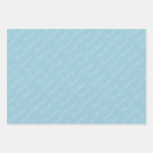 Calm Peaceful Winter Forest Waterverf Script Inpakpapier Vel (Voorkant 3)