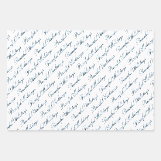 Calm Peaceful Winter Forest Waterverf Script Inpakpapier Vel (Voorkant 2)