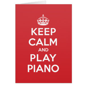 Calm Play Piano Greeting Note Card