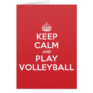 Calm Play Volleyball Greeting Note Card