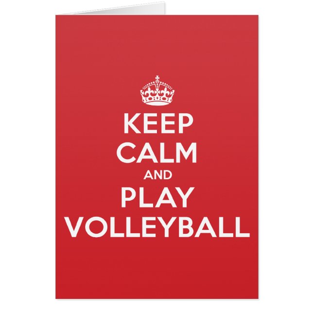 Calm Play Volleyball Greeting Note Card (Voorkant)
