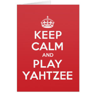 Calm Play Yahtzee Greeting Note Card