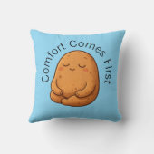 Calm Potato Persona Neutral Minimal Cartoon Art Kussen (Achterkant)