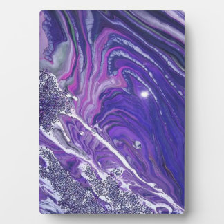 Calm River Acrylic Pour Painting Plaque Fotoplaat