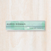 Calm Seafoam Waterverf Deurbordje (Voorkant)