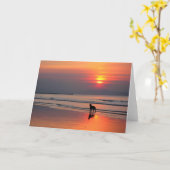 Calm Seas & Sunset - Carte de voeux pour l'écritur (Fleur jaune)