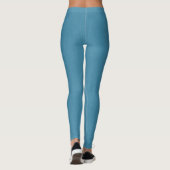 Calm & simple Blue linen textured background  Leggings (Achterkant)