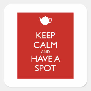 Calm Spot van thee Vierkante Sticker