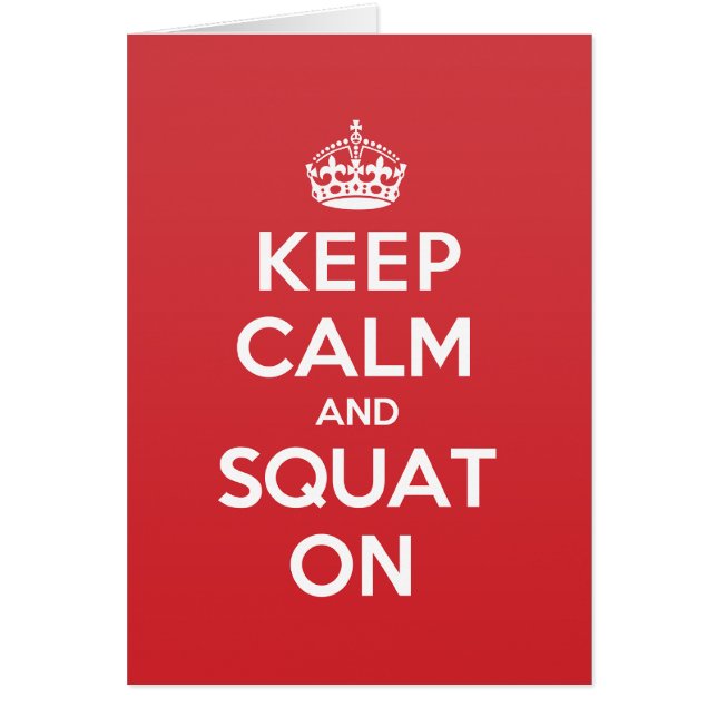 Calm Squat Greeting Note Card (Voorkant)