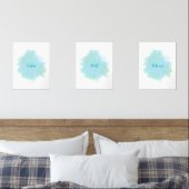 Calm Still Release Wall Art 3 set blauw groen (Slaapkamer)