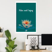 Calm Teal Spa Room Poster (Bureau à domicile)