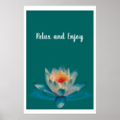 Calm Teal Spa Room Poster (Devant)