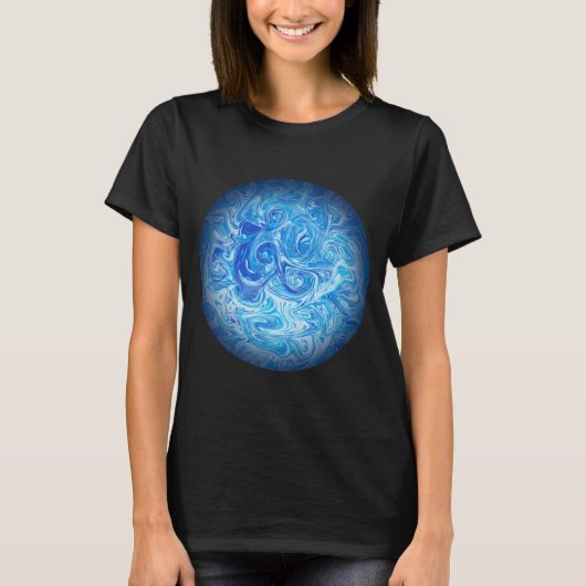 Calm Tide Fluid Art T-Shirt (Devant)