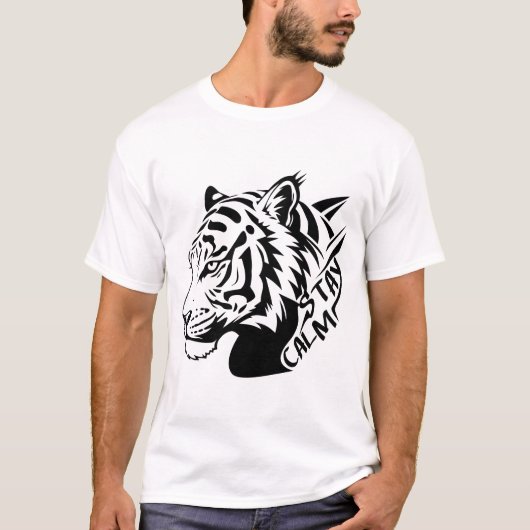 Calm Tiger Stare T-shirt (Voorkant)