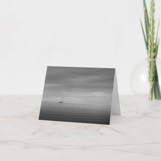 Calm Water Black and White Photo Note Card Bedankkaart (Voorkant)