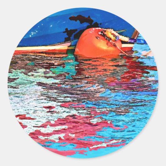 CALM WATER RONDE STICKER (Voorkant)