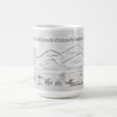 'Calm Waters in Nature's Embrace' Mug Koffiemok (Center)