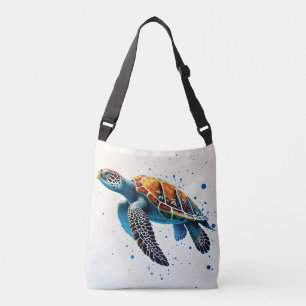 Calm Waters: Vier Zee schildpadden met de oceaan Crossbody Tas