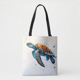 Calm Waters: Vier Zee schildpadden met de oceaan Draagtas