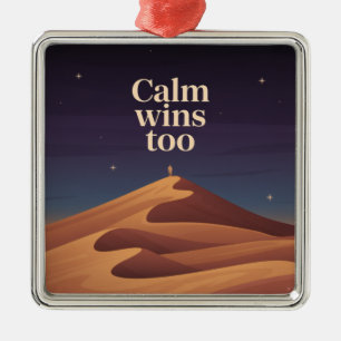 Calm wint ook metalen ornament