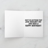 CALMANITY JANE ANNIVERSAIRE POUR CARTES AMIÈRES (Intérieur)