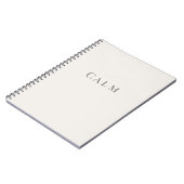 Calme - Cahier à typographie minimale (Côté gauche)
