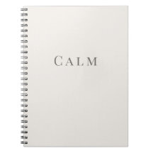 Calme - Cahier à typographie minimale