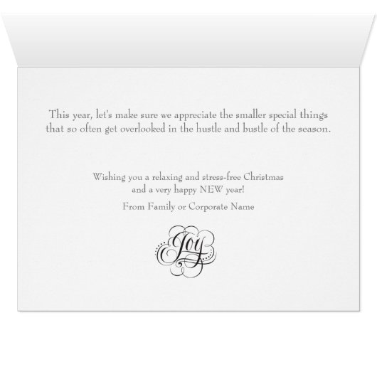 Calme + Cosy Joyeux Noël Chalkboard Calligraphie (Intérieur Horizontal (Bas))