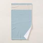 Calme Côtiers Moderne Bleu et Blanc (Serviette à main)