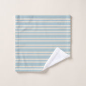 Calme Côtiers Moderne Bleu et Blanc (Gant de toilette)