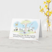 Calme de matin de carte de voeux (Fleur jaune)